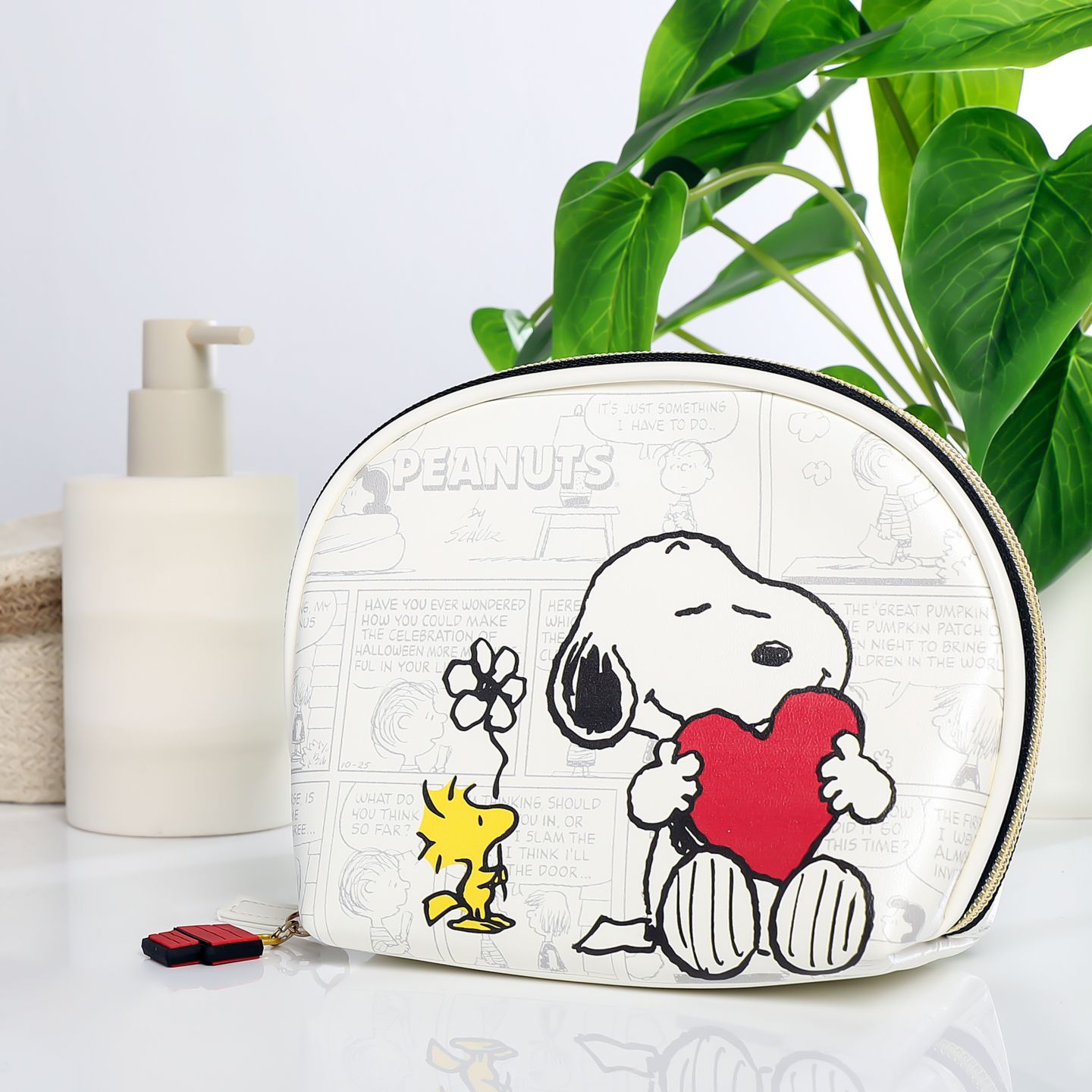 Сумки Peanuts Snoopy Cosmetic Set, Zip Pouch, Comic Print, цвет: Прозрачный / Серебряный — фото 4