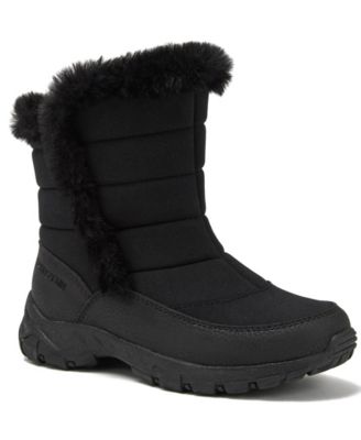 Kids Expedition Faux Fur Waterproof Puffer Snow Boots