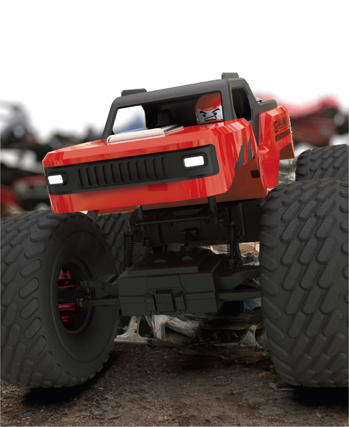 Детская игрушка Sharper Image Wild Beast Remote Control Off-Road Truck, цвет: Чёрный / Красный — фото 4