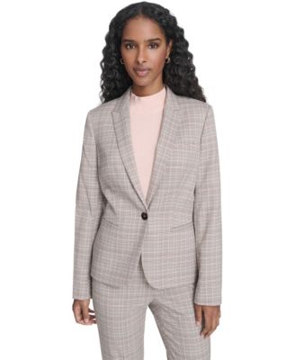 Tommy Hilfiger - Women's Plaid One Button Blazer Jacket