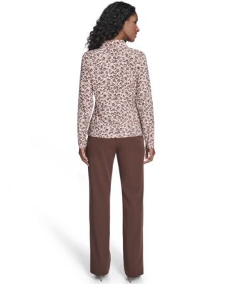 Women's Blossom Floral Knit Button Up Top