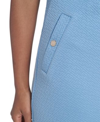 Petite Short-Sleeve Knit Shift Dress