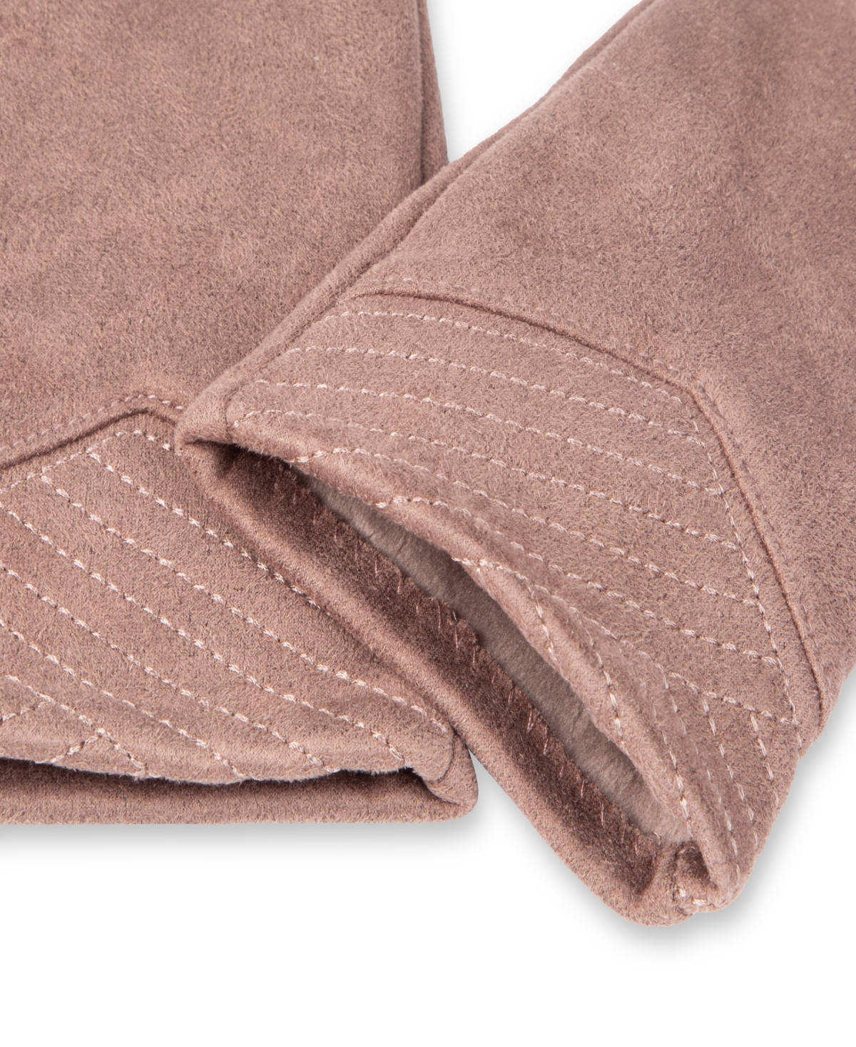 Isotoner Women's Water Repellent Stretch Microsuede Gloves With Quilted Chevron Wrist In Pink