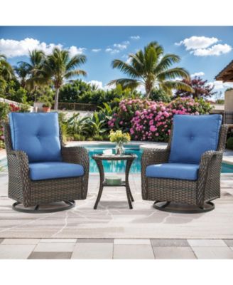 ArcLine 2-Piece CushionGuard Outdoor Lounge Chair Deep Seat Replacement Cushion Set, 22" x 24"