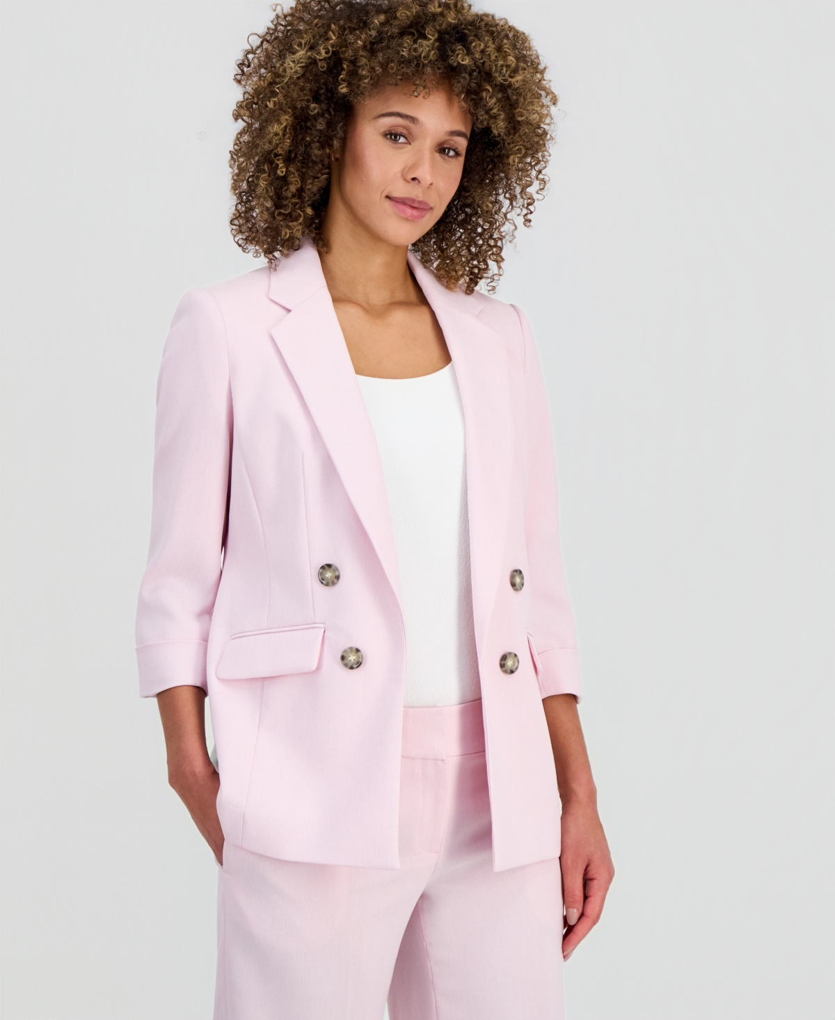 Kasper Women's Double Breasted Open-Front Blazer