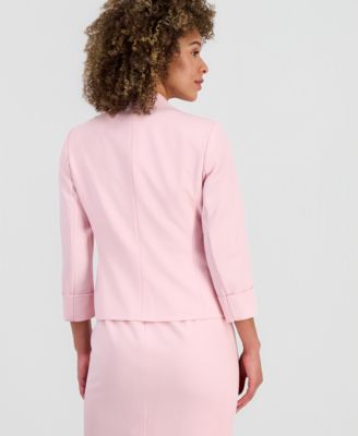3/4-Sleeve Kiss-Front Blazer, Regular & Petite