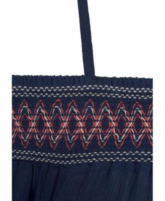 Women's Embroidered Cold Shoulder Dress