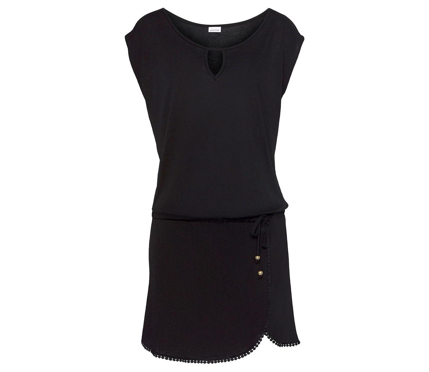 Women's Viscose Printed Crochet Hem Everyday Comfort Short Dress