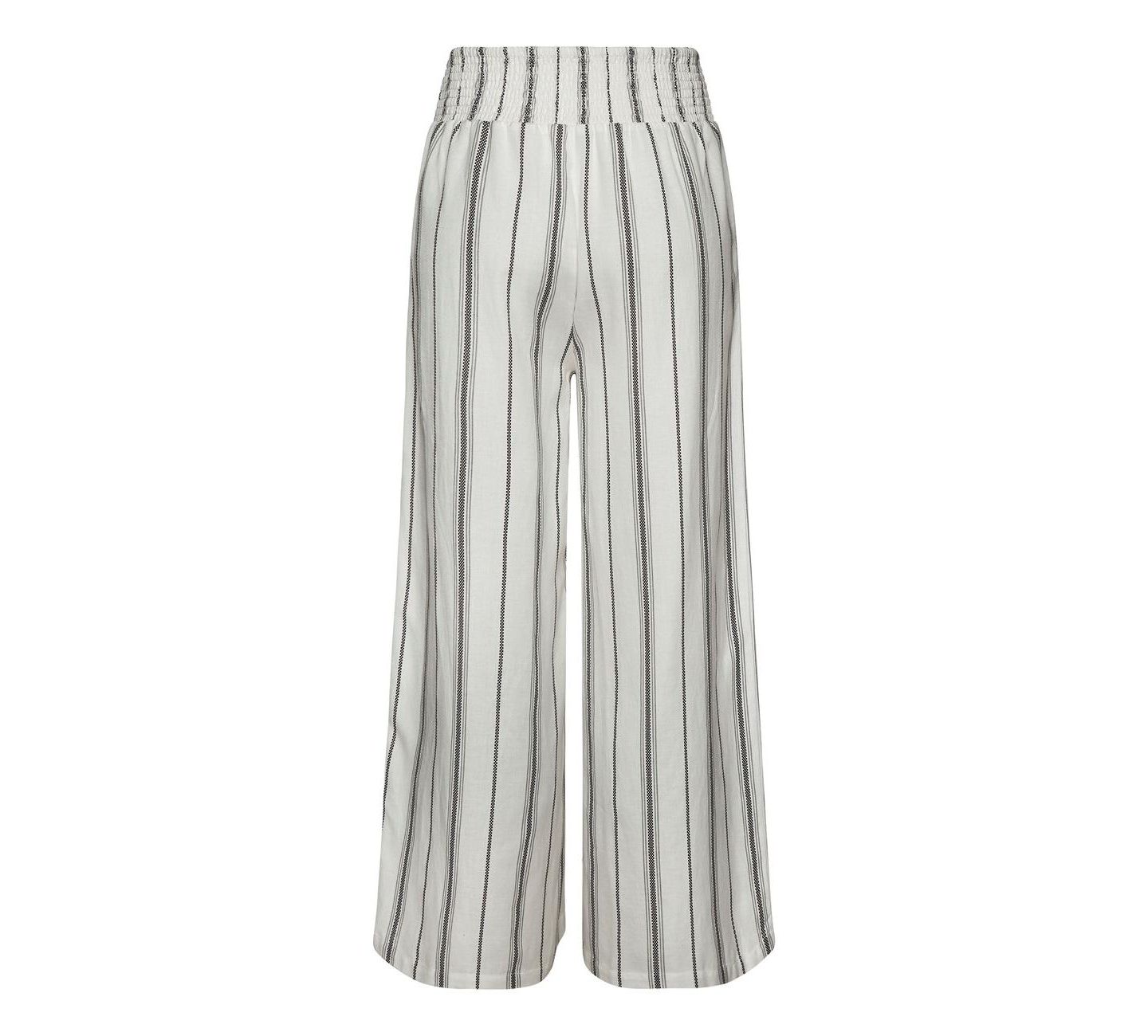 Женские брюки Lascana Striped Wide Leg, цвет: Чёрный / Кремовый — фото 10