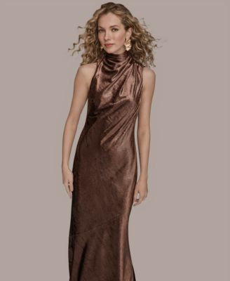 Women's Sleeveless Mock Neck Gown