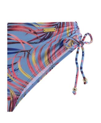 Women's Palm Print Mid Rise Bikini Swimsuit Bottom