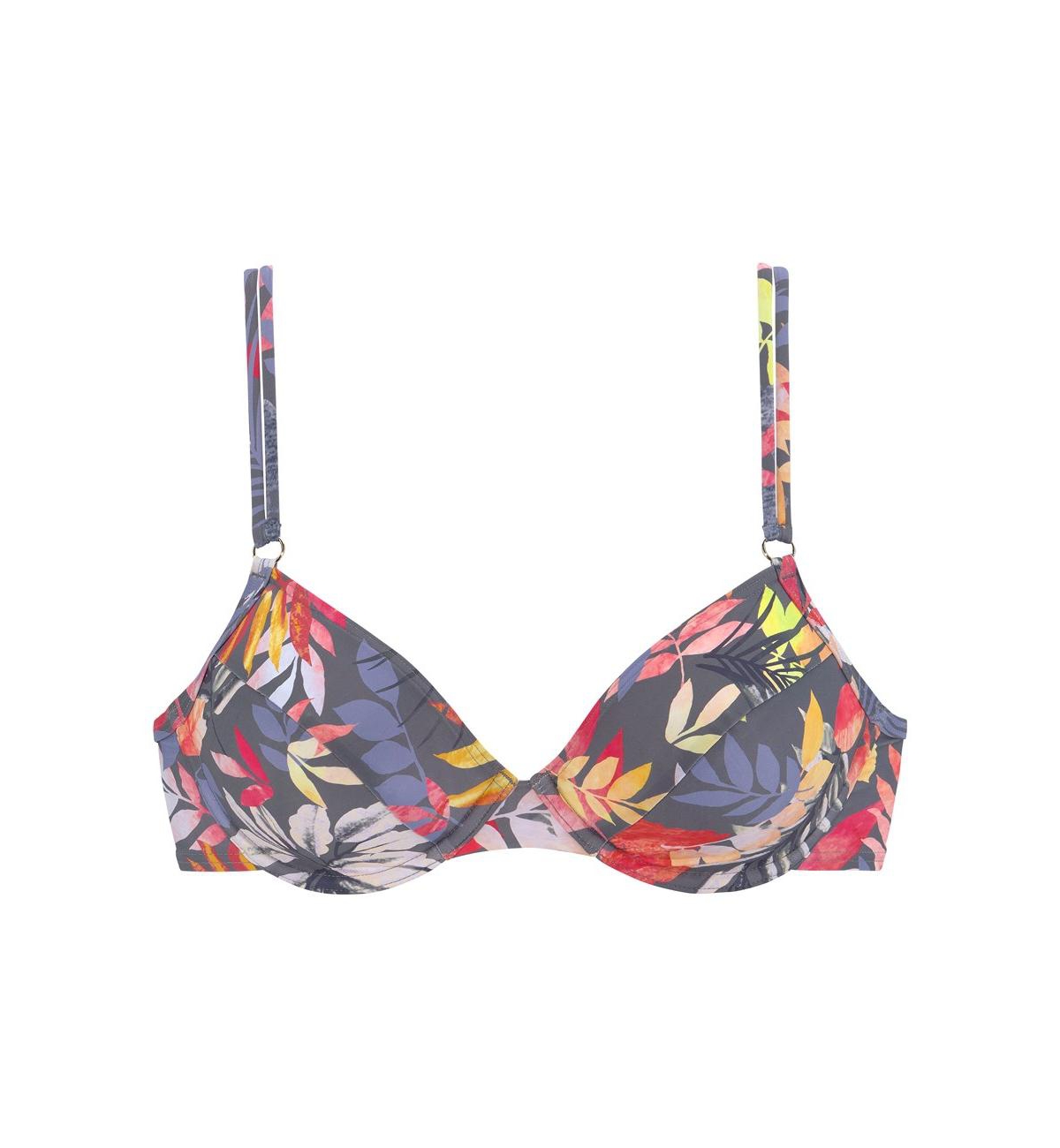 Lascana Women's Tropical Print Underwire Bikini Swimsuit Top Bra Sizing