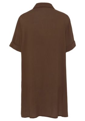 Women's Multi-Way Collared Short Sleeve Tunic Top