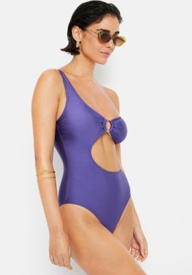 Women's One Shoulder One Piece Swimsuit Bra Sizing