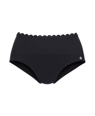 Women's Scalloped High Waisted Bikini Swimsuit Bottom
