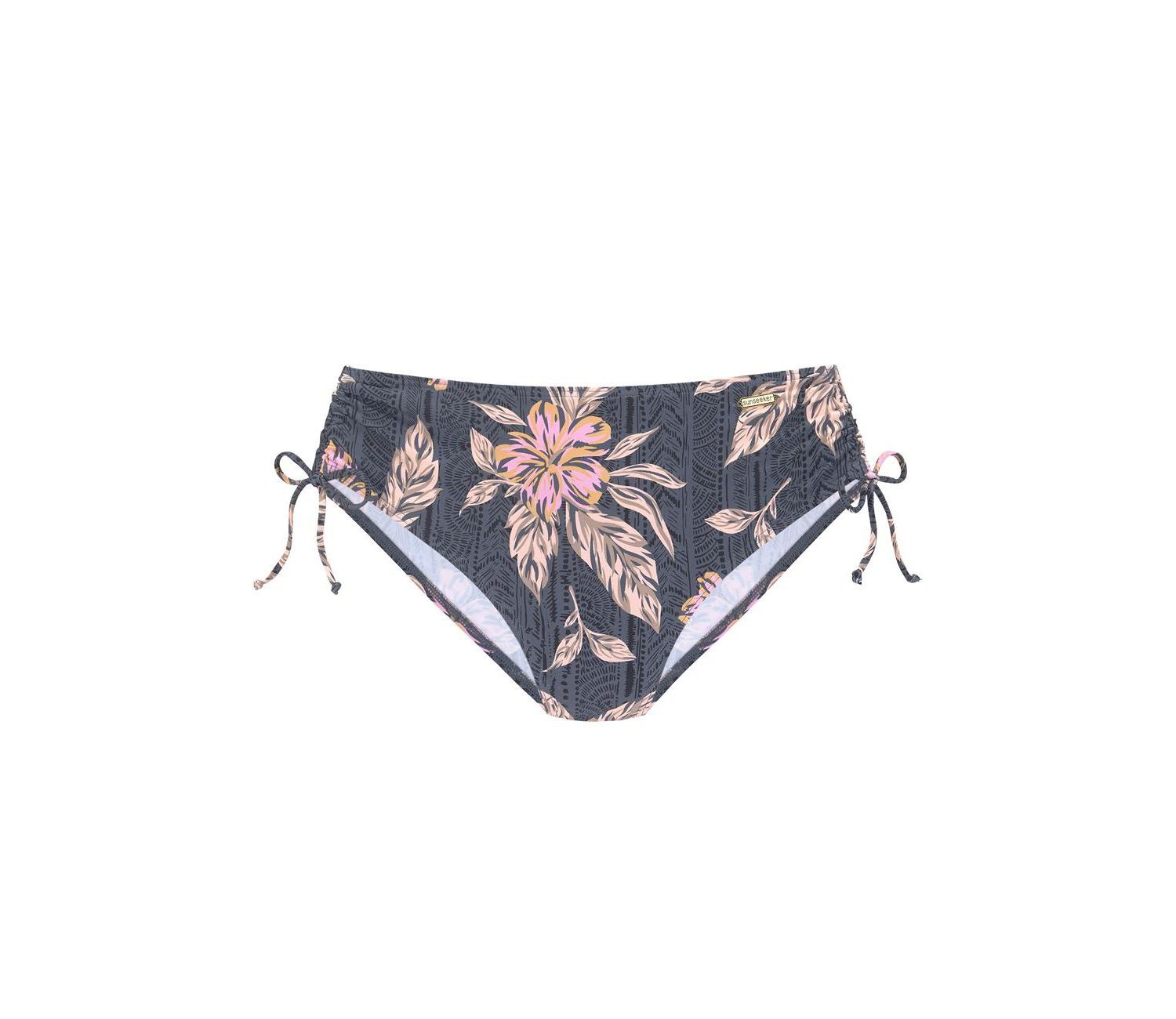 Women's Floral Print Mix Mid Rise Bikini Mid-Rise Swim Bottom