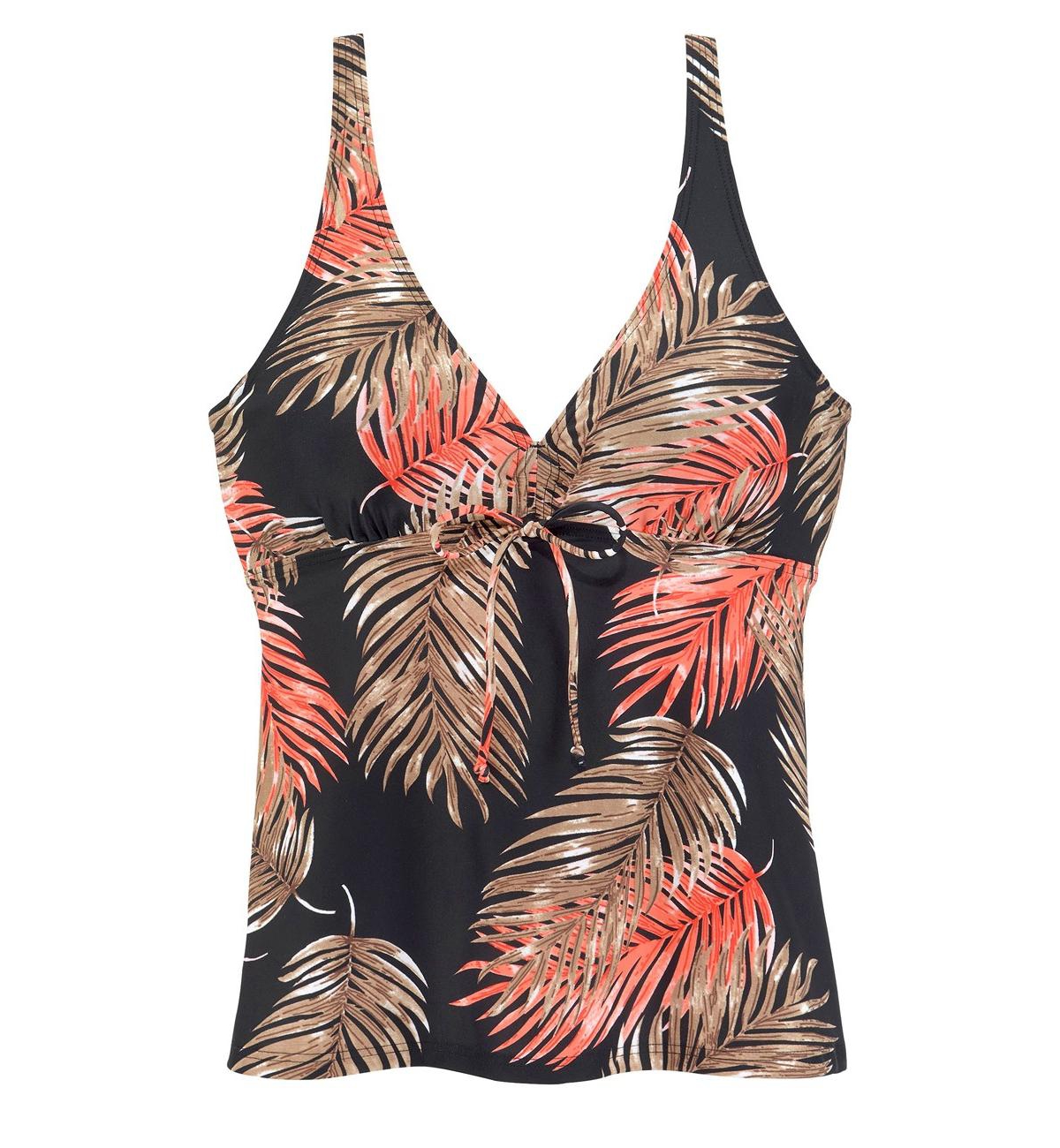 Lascana Women's Palm Print Underwire Tankini Swimsuit Top