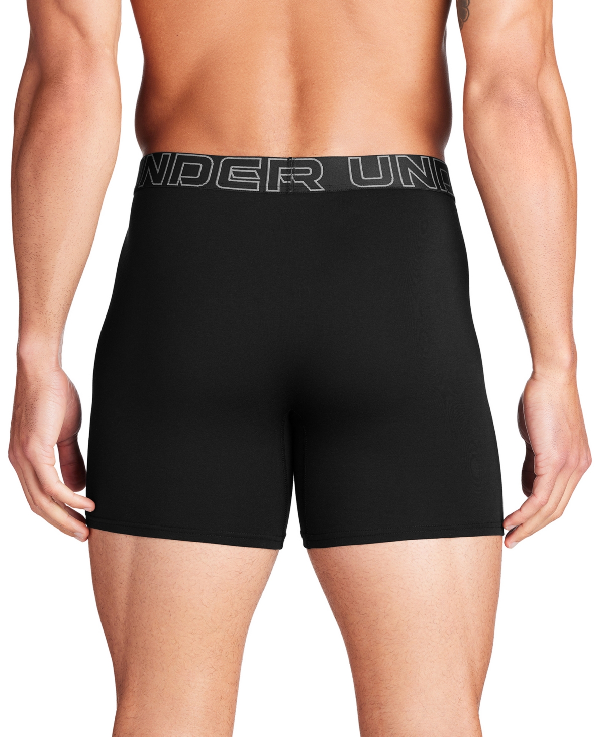 Under Armour Men's 3-Pack Cotton Performance Solid 6" Boxer Briefs