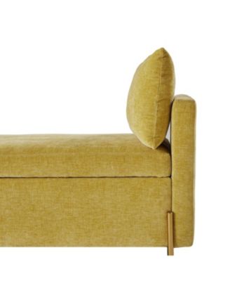 Angelus Modern Upholstered Flip Top Storage Bench with Throw Pillow