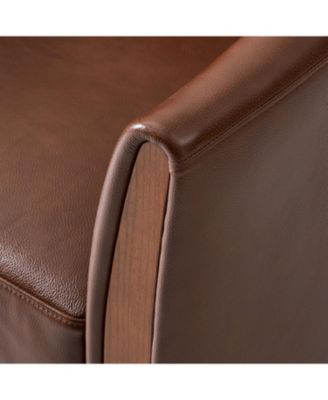1 piece  Genuine Leather 360-degree Swivel Barrel Chair