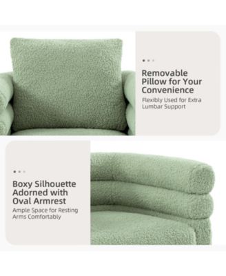 Single Piece  Fabric Donat Modern Swivel Barrel Swivel Chair