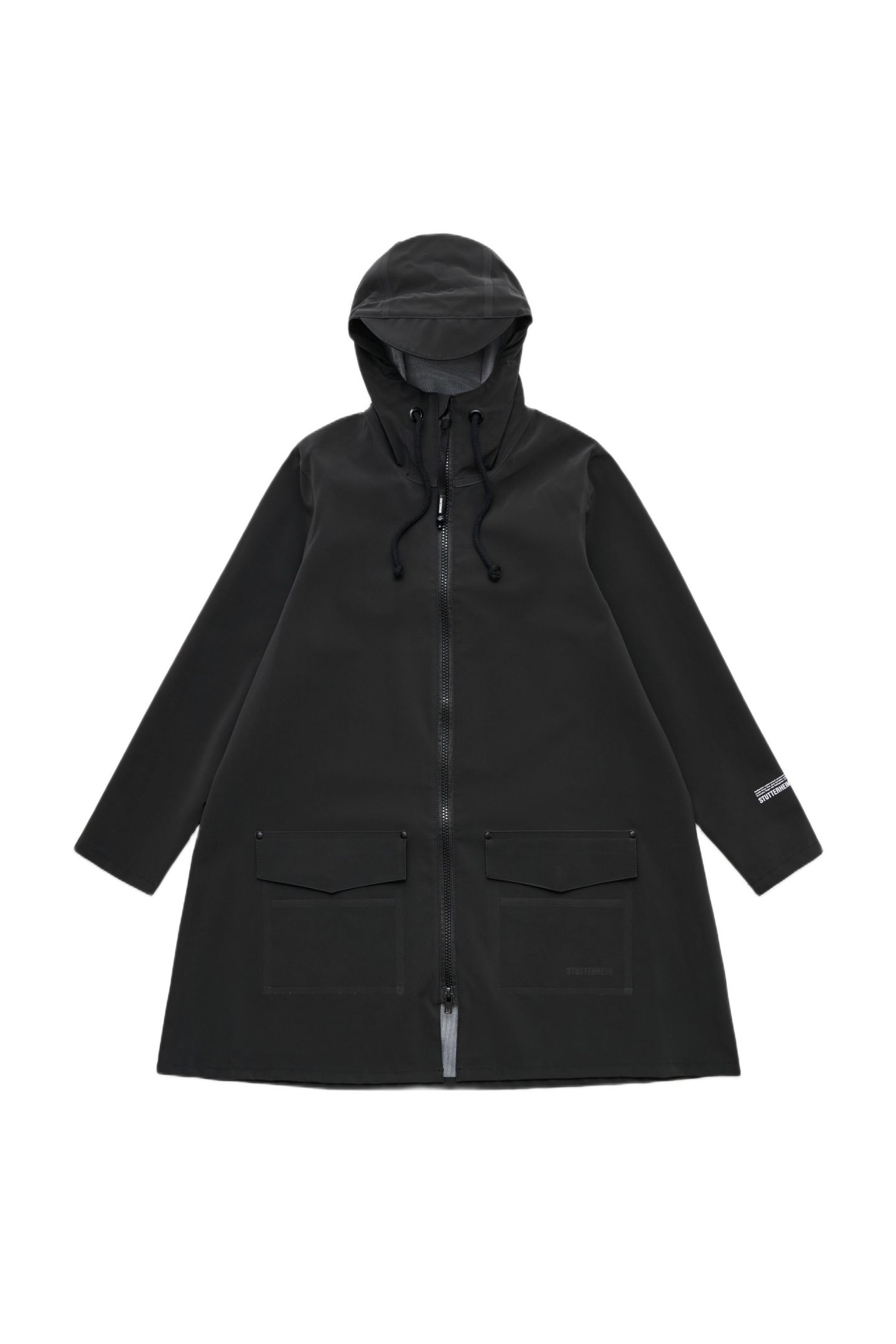 Женские куртки Stutterheim Mosebacke Patch Matte Raincoat, цвет: Чёрный — фото 3