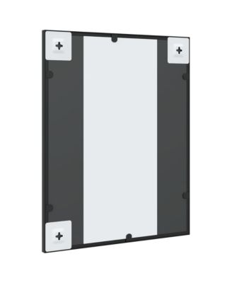 Wall Mirror Black Glass, Powder-coated iron 15.7 x 19.7 in