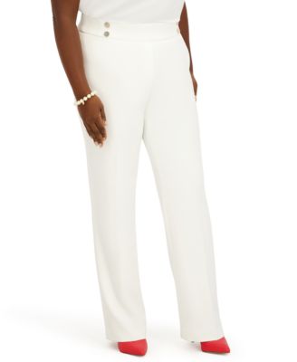 Women's Pull-On Rivet Faux Extend Tab Trousers