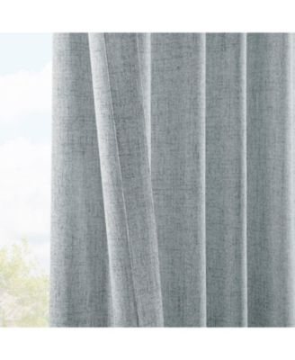 FarmTown Faux Linen Sheer Curtain Pair (2 Panels)