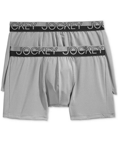 Jockey Men's Tagless Sport Mesh Boxer Briefs, 2 Pack