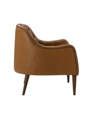 Classic Melisa 28.5" Wide Genuine Leather Barrel chair