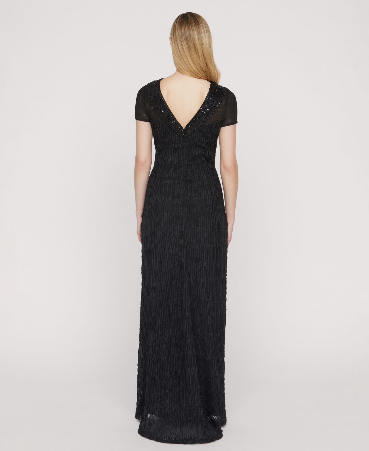 Js Collections Women's Inaya Column Collared Gown In Black