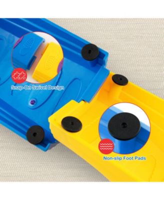 Colorful Kids Wavy Balance Beam with Textured Surface and Non-slip Foot Pads