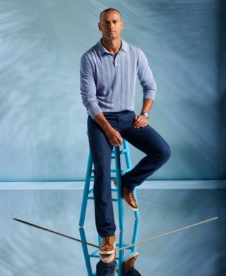 Men's Long-Sleeve Sweater Polo Shirt