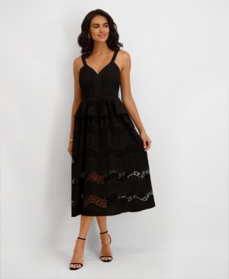 kensie - Women's Embroidered Sweetheart Dress