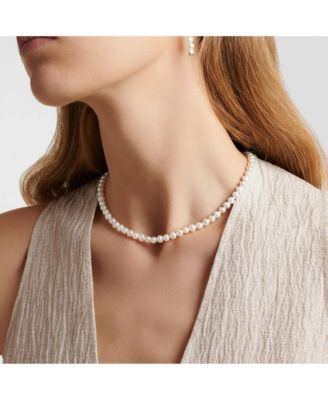 2-Piece Gift Set 18K Plated Freshwater Pearl Necklace & Earrings