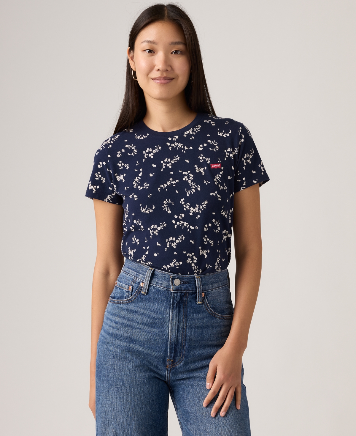 Levi's Women's The Perfect Crewneck Cotton T-shirt In Blue