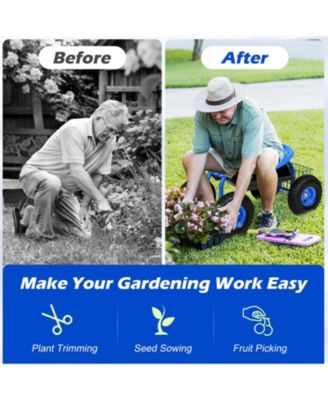 Garden Cart with Heavy Duty Tool Tray