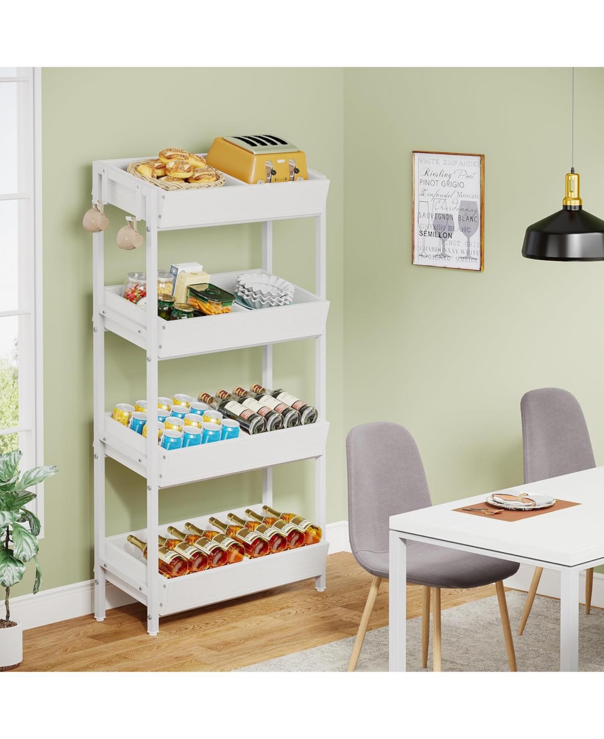 Tribesigns Bookshelf, Industrial 8-Tier Etagere Bookcases, 77-Inch Tall Book Shelf Open Display Shelves, Wood Look Accent Shelving Unit with Metal Fra