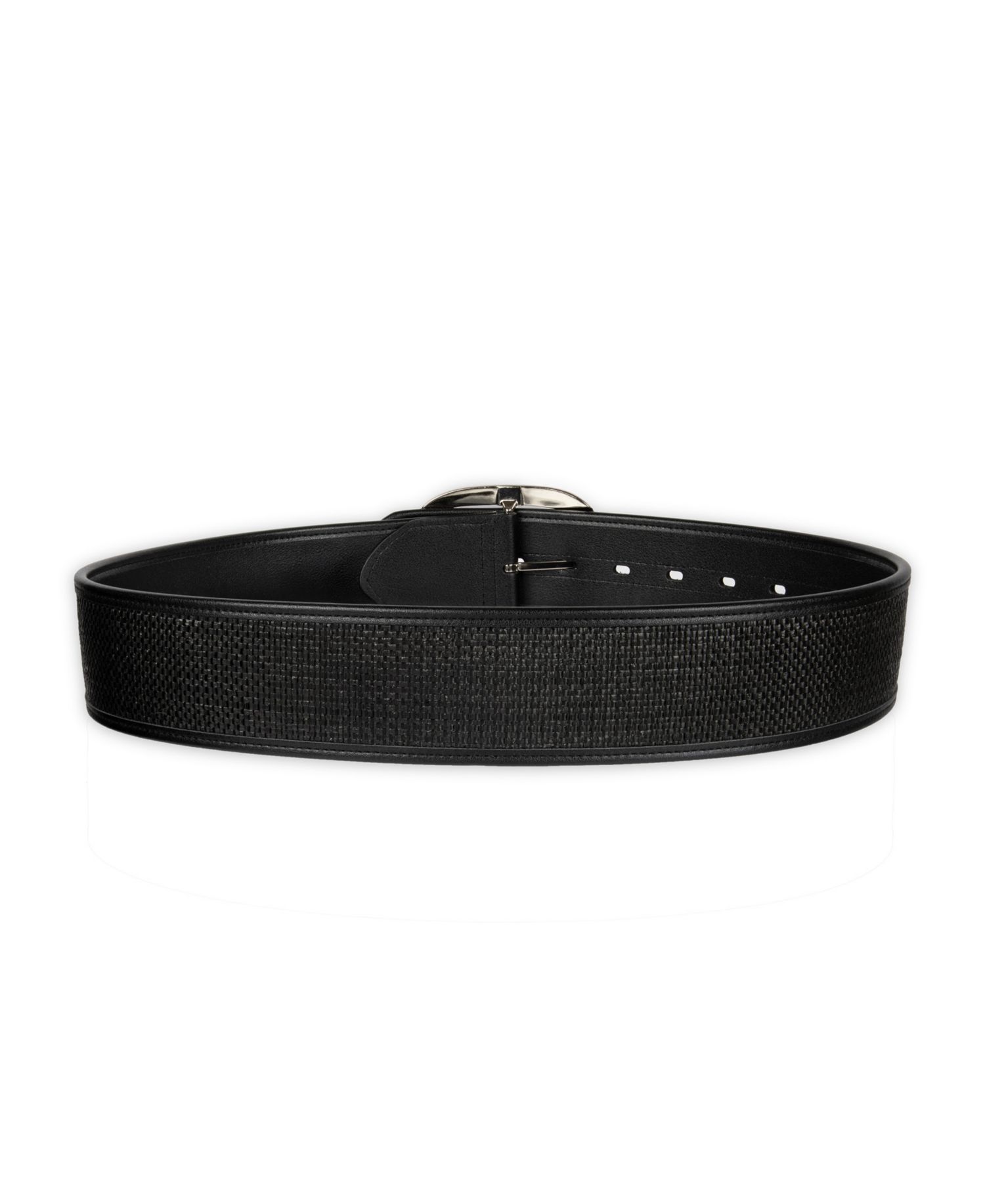 Women's Two-in-One Reversible Oversized Statement Buckle Belt