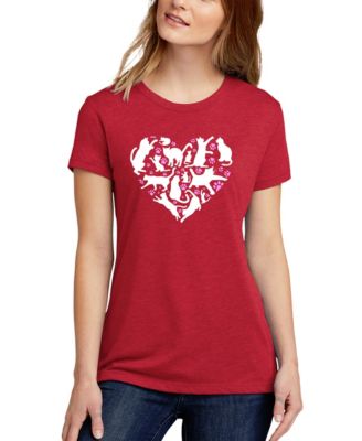 Women's Cat Heart Crew Neck T-Shirt