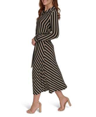 Women's Collared Midi Shirt Dress