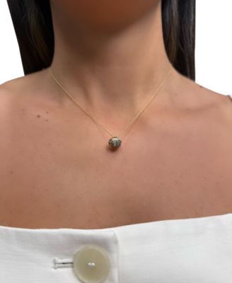 Chocolate Diamonds (0.51 ct. t.w.) and Vanilla Diamond (0.08 ct. t.w.) Pendant Necklace in 14k Honey Gold