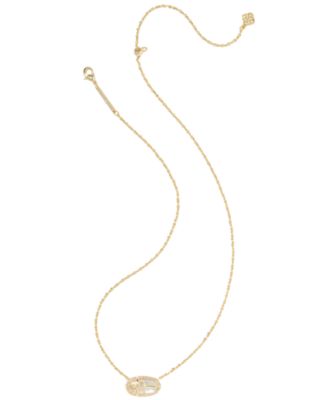 Imitation Pearl & Crystal Elisa Bow Short Pendant Necklace