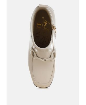 Womens Algol Textured Block Heel Ankle Boots