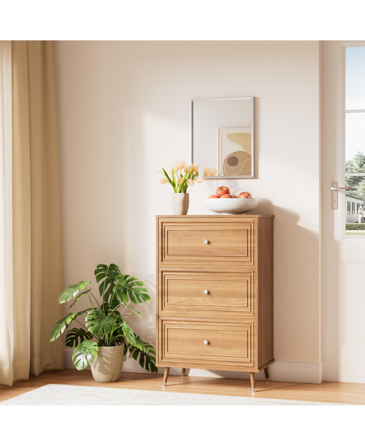 Keonjinn Inch Brushed Nickel Bathroom Vanity Mirror Metal Framed Over Sink Wall Mirror Horizontal/Vertical