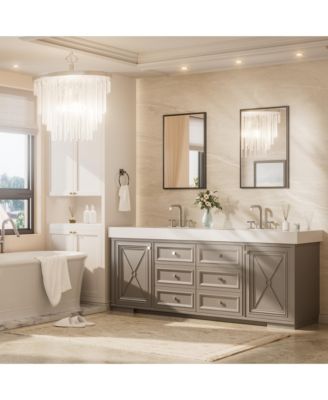 Inch Brushed Black Bathroom Vanity Mirror Metal Framed Over Sink Wall Mirror Horizontal/Vertical