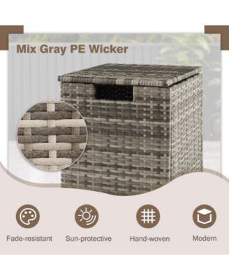 2-in-1 Patio Rattan Gas Propane Tank Cover for 20 lbs Propane Tanks