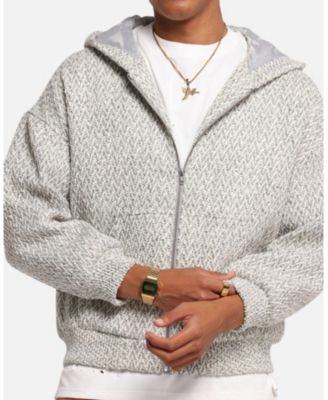 Men's Boucle Tweed Zip Hoodie