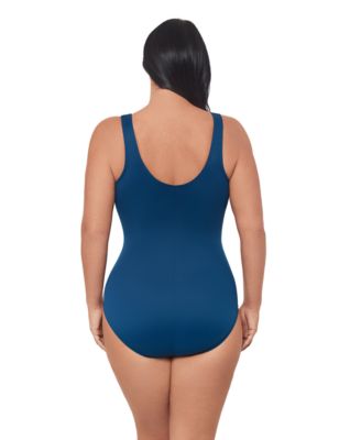 Plus Size Escape Underwire Allover-Slimming Wrap One-Piece Swimsuit